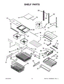 08 - Shelf Parts parts for Maytag Refrigerator MFC2062DEM01 from AppliancePartsPros.com