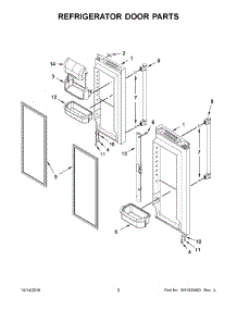 05 - Refrigerator Door Parts parts for Maytag Refrigerator MFC2062FEZ01 from AppliancePartsPros.com