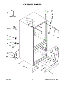 02 - Cabinet Parts parts for Maytag Refrigerator MFF2055DRE00 from AppliancePartsPros.com