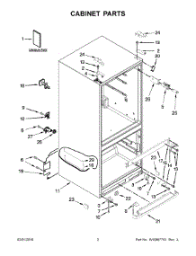 02 - Cabinet Parts parts for Maytag Refrigerator MFF2055DRH01 from AppliancePartsPros.com