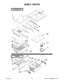 07 - Shelf Parts parts for Maytag Refrigerator MFF2055FRW00 from AppliancePartsPros.com