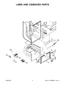 03 - Liner And Icemaker Parts parts for Maytag Refrigerator MFF2055YEB01 from AppliancePartsPros.com