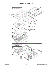 07 - Shelf Parts parts for Maytag Refrigerator MFF2055YEM01 from AppliancePartsPros.com