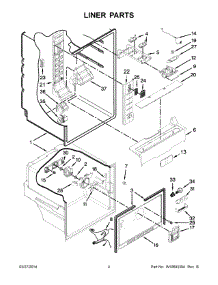 03 - Liner Parts parts for Maytag Refrigerator MFF2055YEW02 from AppliancePartsPros.com