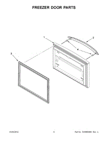 04 - Freezer Door Parts parts for Maytag Refrigerator MFF2258DEE00 from AppliancePartsPros.com