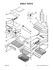 08 - Shelf Parts parts for Maytag Refrigerator MFF2258DEE01 from AppliancePartsPros.com