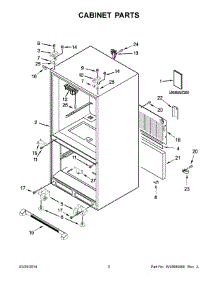 02 - Cabinet Parts parts for Maytag Refrigerator MFF2258DEM00 from AppliancePartsPros.com
