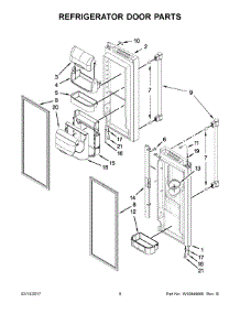 05 - Refrigerator Door Parts parts for Maytag Refrigerator MFI2269DRH01 from AppliancePartsPros.com