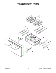 06 - Freezer Door Parts parts for Maytag Refrigerator MFI2269FRW00 from AppliancePartsPros.com