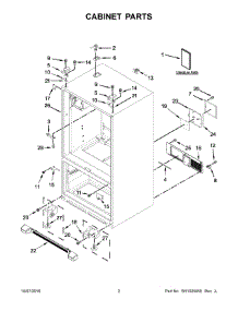 02 - Cabinet Parts parts for Maytag Refrigerator MFI2269FRZ02 from AppliancePartsPros.com