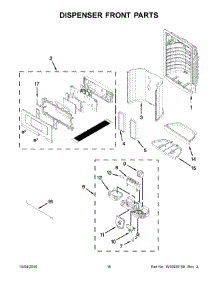 09 - Dispenser Front Parts parts for Maytag Refrigerator MFI2570FEB00 from AppliancePartsPros.com