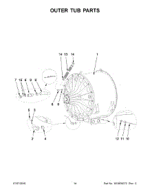 08 - Outer Tub Parts parts for Maytag Laundry Center MFS275PTVS from AppliancePartsPros.com