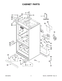 02 - Cabinet Parts parts for Maytag Refrigerator MFT2574DEM01 from AppliancePartsPros.com