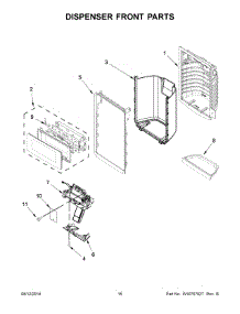 09 - Dispenser Front Parts parts for Maytag Refrigerator MFT2574DEM01 from AppliancePartsPros.com