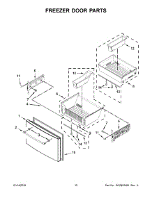 06 - Freezer Door Parts parts for Maytag Refrigerator MFT2574DEM02 from AppliancePartsPros.com