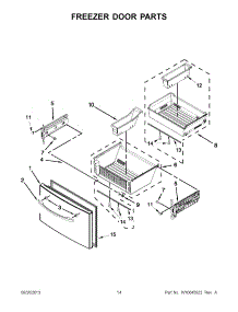 08 - Freezer Door Parts parts for Maytag Refrigerator MFT2672AEB12 from AppliancePartsPros.com