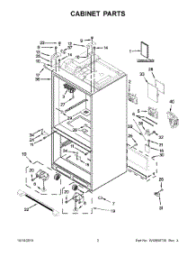 02 - Cabinet Parts parts for Maytag Refrigerator MFT2673BEB11 from AppliancePartsPros.com