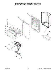 09 - Dispenser Front Parts parts for Maytag Refrigerator MFT2673BEB12 from AppliancePartsPros.com