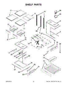 08 - Shelf Parts parts for Maytag Refrigerator MFT2776DEH00 from AppliancePartsPros.com