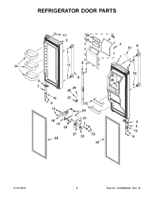 05 - Refrigerator Door Parts parts for Maytag Refrigerator MFT2776DEH02 from AppliancePartsPros.com