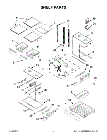 08 - Shelf Parts parts for Maytag Refrigerator MFT2776DEH02 from AppliancePartsPros.com