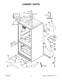 02 - Cabinet Parts parts for Maytag Refrigerator MFT2776DEM00 from AppliancePartsPros.com