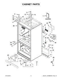 02 - Cabinet Parts parts for Maytag Refrigerator MFT2776DEM01 from AppliancePartsPros.com
