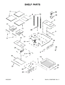 08 - Shelf Parts parts for Maytag Refrigerator MFT2776FEZ00 from AppliancePartsPros.com