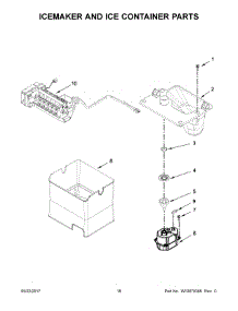 10 - Icemaker And Ice Container Parts parts for Maytag Refrigerator MFT2776FEZ00 from AppliancePartsPros.com