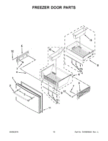 06 - Freezer Door Parts parts for Maytag Refrigerator MFT2778EEZ00 from AppliancePartsPros.com
