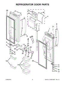 05 - Refrigerator Door Parts parts for Maytag Refrigerator MFT2976AEB01 from AppliancePartsPros.com