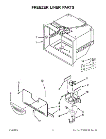 04 - Freezer Liner Parts parts for Maytag Refrigerator MFT2976AEB03 from AppliancePartsPros.com