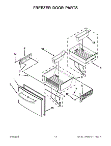 07 - Freezer Door Parts parts for Maytag Refrigerator MFT2976AEM02 from AppliancePartsPros.com