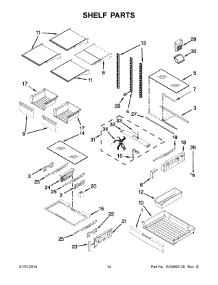 08 - Shelf Parts parts for Maytag Refrigerator MFT2976AEM03 from AppliancePartsPros.com