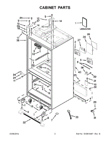 02 - Cabinet Parts parts for Maytag Refrigerator MFT2976AEW01 from AppliancePartsPros.com