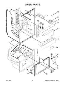 03 - Liner Parts parts for Maytag Refrigerator MFW2055DRH01 from AppliancePartsPros.com