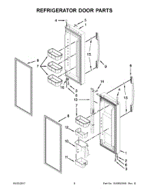 04 - Refrigerator Door Parts parts for Maytag Refrigerator MFW2055YEB01 from AppliancePartsPros.com