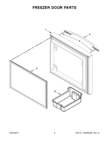 05 - Freezer Door Parts parts for Maytag Refrigerator MFW2055YEB01 from AppliancePartsPros.com