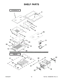 07 - Shelf Parts parts for Maytag Refrigerator MFW2055YEB01 from AppliancePartsPros.com