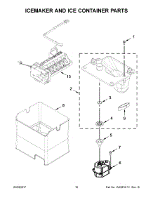 10 - Icemaker And Ice Container Parts parts for Maytag Refrigerator MFX2676FRZ00 from AppliancePartsPros.com