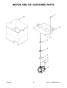 10 - Motor And Ice Container Parts parts for Maytag Refrigerator MFX2876DRH02 from AppliancePartsPros.com