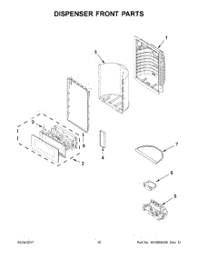 09 - Dispenser Front Parts parts for Maytag Refrigerator MFX2876DRM00 from AppliancePartsPros.com