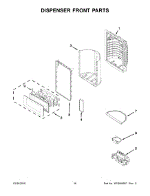 09 - Dispenser Front Parts parts for Maytag Refrigerator MFX2876DRM01 from AppliancePartsPros.com