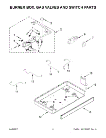 03 - Burner Box, Gas Valves And Switch Parts parts for Maytag Cooktop MGC7430DB00 from AppliancePartsPros.com