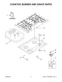 02 - Cooktop, Burner And Grate Parts parts for Maytag Cooktop MGC7430DS00 from AppliancePartsPros.com