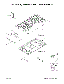 02 - Cooktop, Burner And Grate Parts parts for Maytag Cooktop MGC7536DB00 from AppliancePartsPros.com