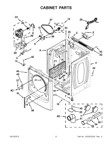 02 - Cabinet Parts parts for Maytag Dryer MGD3000BW1 from AppliancePartsPros.com