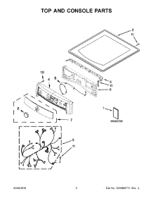 02 - Top And Console Parts parts for Maytag Dryer MGD3500FW0 from AppliancePartsPros.com