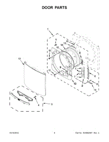 05 - Door Parts parts for Maytag Dryer MGD4100DW0 from AppliancePartsPros.com
