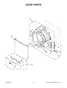 05 - Door Parts parts for Maytag Dryer MGD4200BG1 from AppliancePartsPros.com